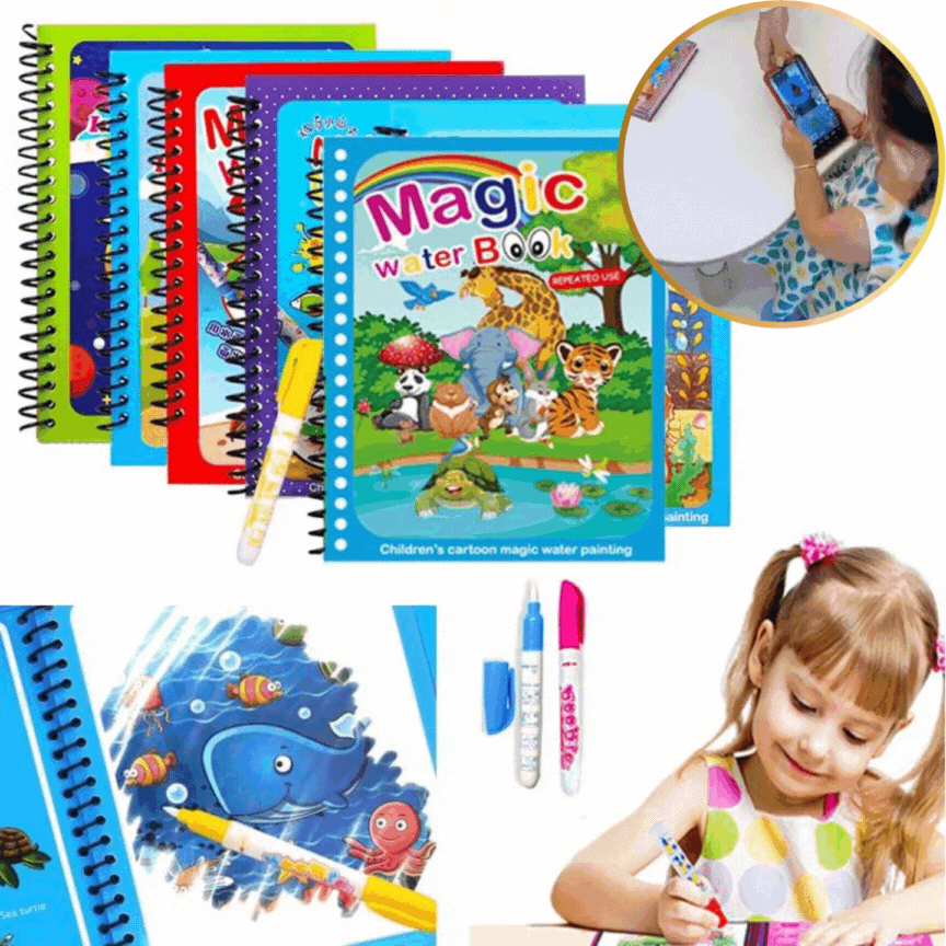 PACK DE 4 CUADERNOS MAGICOS DE AGUA | ENVIO GRATIS🎨