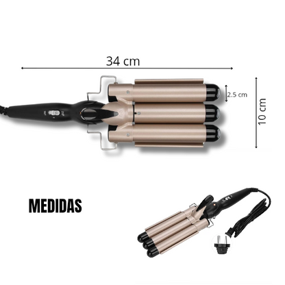 Rizadora Profesional de Cabello 3 Cabezales