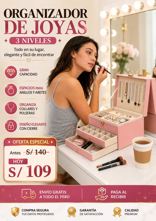 Organizador de Joyas 3 niveles