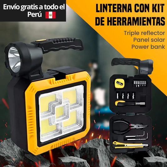 Reflector Linterna + Kit Herramientas