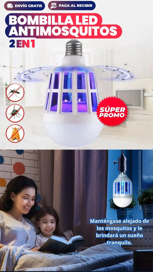 BOMBILLA LED ANTIMOSQUITO 2 EN 1
